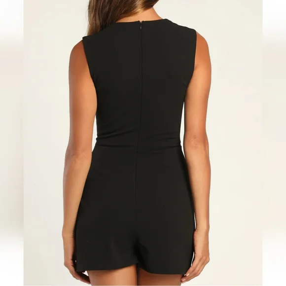 Square Neck Skort Romper